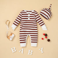 Cotton long-sleeved jumpsuit