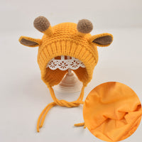 Autumn and winter ear protection baby woolen hat