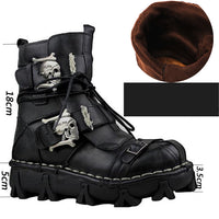 Trendy Men's Large Leather Casual High Top Martin Boots