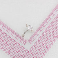 Upside-Down Heart-Shaped Wing Navel Nails