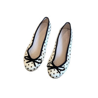 Polka-Dot Bowtie Flat Shoes For Women