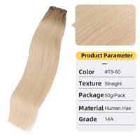 Second Generation Hand-knitted Hair Weft White Hair Extension Braid Real Hair