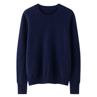 Round Neck Loose Knitted Long Sleeves Women
