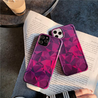 Purple rhombus phone case
