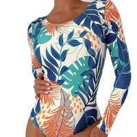 Women's Printed Bikini Split Backless Fashion Tight One-piece Swimsuit