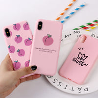 Crown pink queen TPU couple soft shell