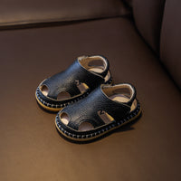 Leather breathable toddler shoes