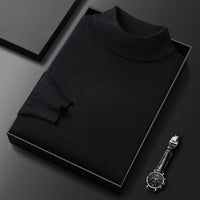 Men's Sweater Slim Fit Pure Color Half Collar Knitted Bottoming Shirt