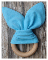 Handmade wooden natural baby teether