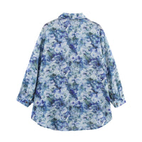 Tie-dye Printed Chiffon Shirt Sun Protection Top