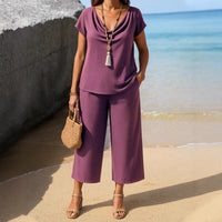 Womens Casual Turtleneck Pullover With Short Sleeves