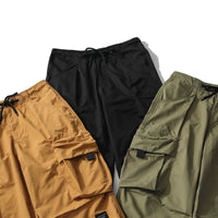 Multi-pocket drawstring overalls