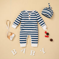Cotton long-sleeved jumpsuit