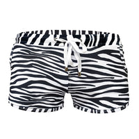 Men's Boxer Trunks Zebra Pattern Flower System