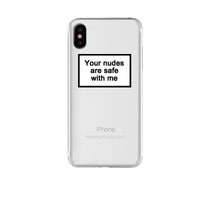 Compatible with Apple , Text transparent phone case
