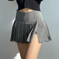 Short Front And Long Back Cute Pleated Skirt For Women Slim Fit Anti-exposure