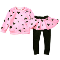 Children's fake two long-sleeved sweater dresses for girls
