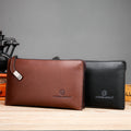 Fashion Wallet Men's Long Zipper Business Handbag Soft Leather