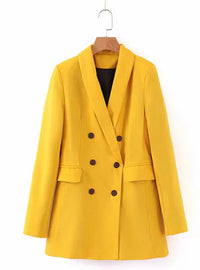 Fashion Temperament Wind Double Breasted Suit Jacket Women