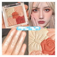 Embossed Petal Natural Contouring Highlight Blush Palette
