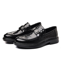 Men's British Slip-on Pointed Leather Shoes
