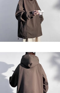 American High Street Hoodie Coat Spring And Autumn New Men's Workwear Pullover Jacket