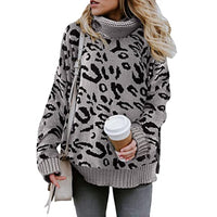 Womens Casual Split-Neck Knitted Sweater With Double Collar