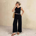 Fashionable Resort-Style Casual Camisole Top And Pants Two-Piece Set