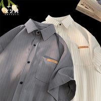 High-grade Striped Shirt Casual Loose Thin Coat