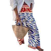 Casual Relaxed-fit Athletic Wide-leg Pants With A Fish-scale Pattern