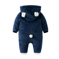 Baby cartoon winter cashmere thickened one piece suit