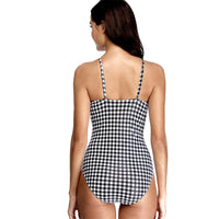 Polka dot ladies one-piece swimsuit