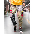 Autumn new day large size loose camouflage tooling men's elastic waist casual trousers