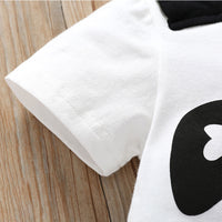 Boy summer panda print jumpsuit