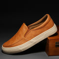 All-matching Men's Leather Shoes Breathable Casual Fashion Low-top Sneakers