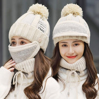 Women's ear protection knitted hat