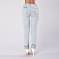 Pleats wear out elastic jeans