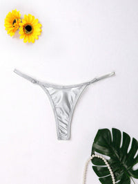 Swim Trunks Sexy Lady's Briefs Solid Color T-back