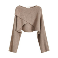 Autumn And Winter Design Sense Niche Cross Sweater