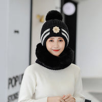 Plush thick knitted hat