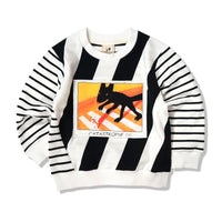 Warm Boy's Round Neck Cartoon Printed Sweater