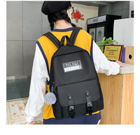 Fashion All-match Middle School Student Backpack Set