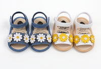 Girls' Summer Sunflower Soft Bottom Toddler Shoes Hair Band Two-piece Set