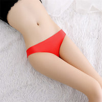 Front ice silk back lace thong
