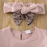 Girls' bubble sleeve top and Shorts Set