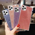 Compatible With  , Square Glitter Transparent TPU Soft Shell