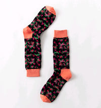 autumn and winter women's socks, tube art fireworks, national wind painting, female socks, cotton personality, colorful socks, female new
