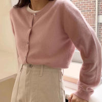 Raccoon Velvet Short Thickened Coat Cardigan Women's Design Sense Niche Small Wool Sweater