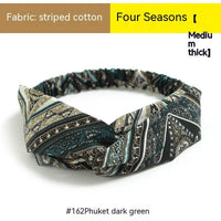 Bohemian Style Elastic Cross Chiffon Headband For Women