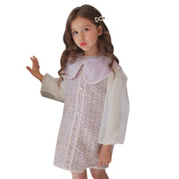 Girl's Sweet Vest And Skirt Two Piece Suit